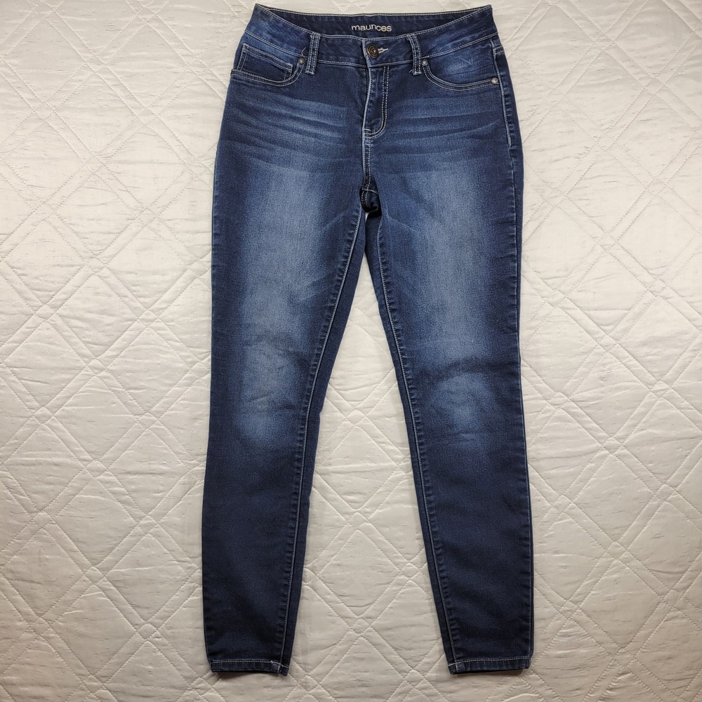 maurices skinny blue jeans size M-R‎ (waist 30}